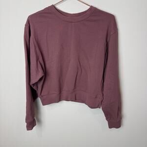 Linus Tech Tips LTT Cropped Burgundy Sweatshirt Size Medium